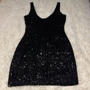 Black sequined Akira dress